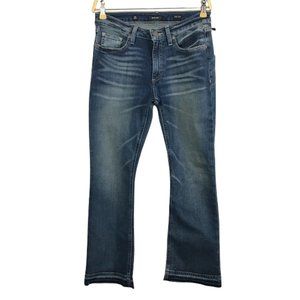 Miss Me Women’s Blue Cropped Boot Cut Jeans Size 28 New